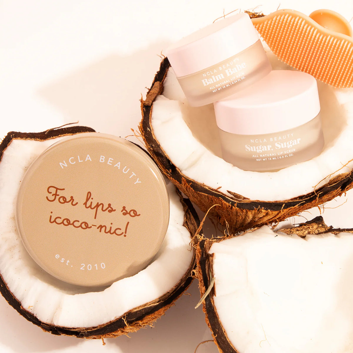 Coconut Vanilla Lip Care Duo + Lip Scrubber