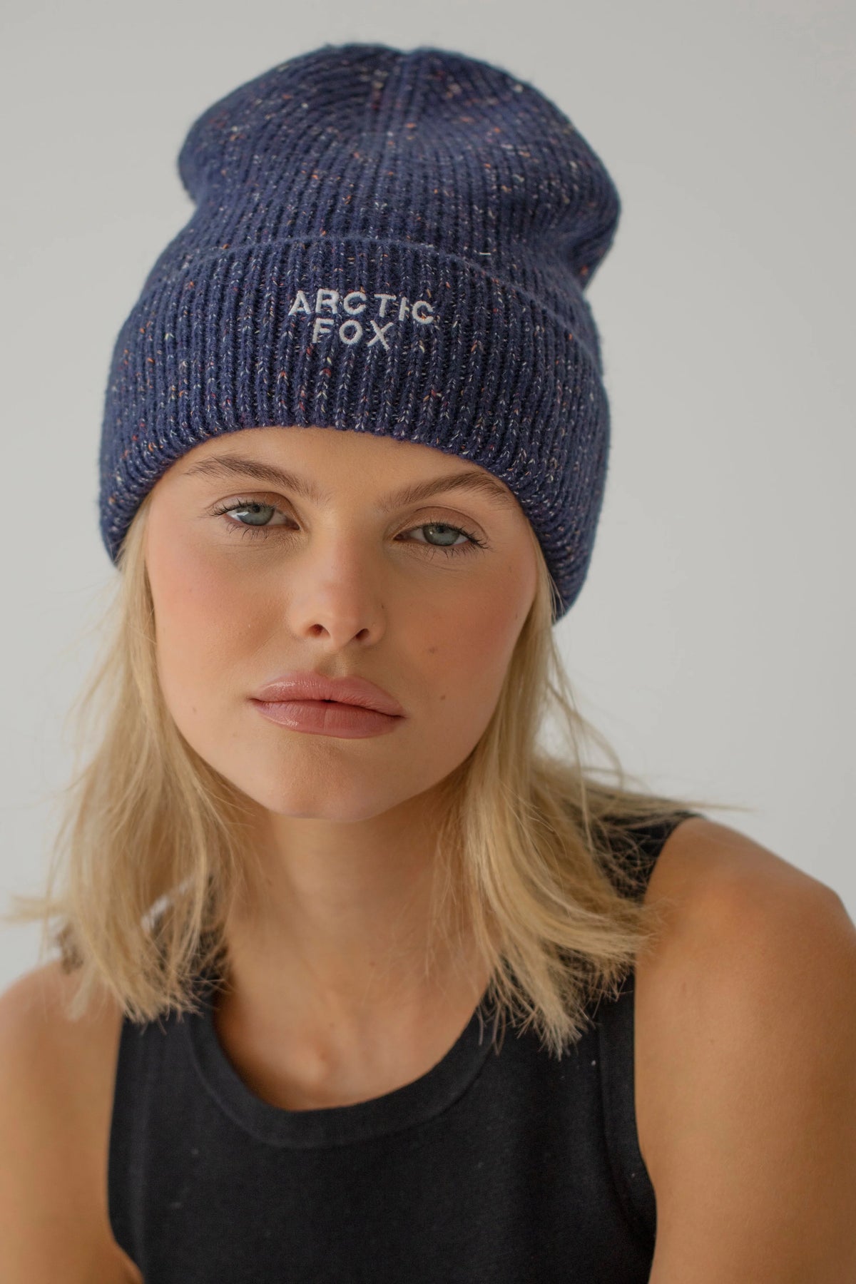 The Embroidered Beanie - Navy