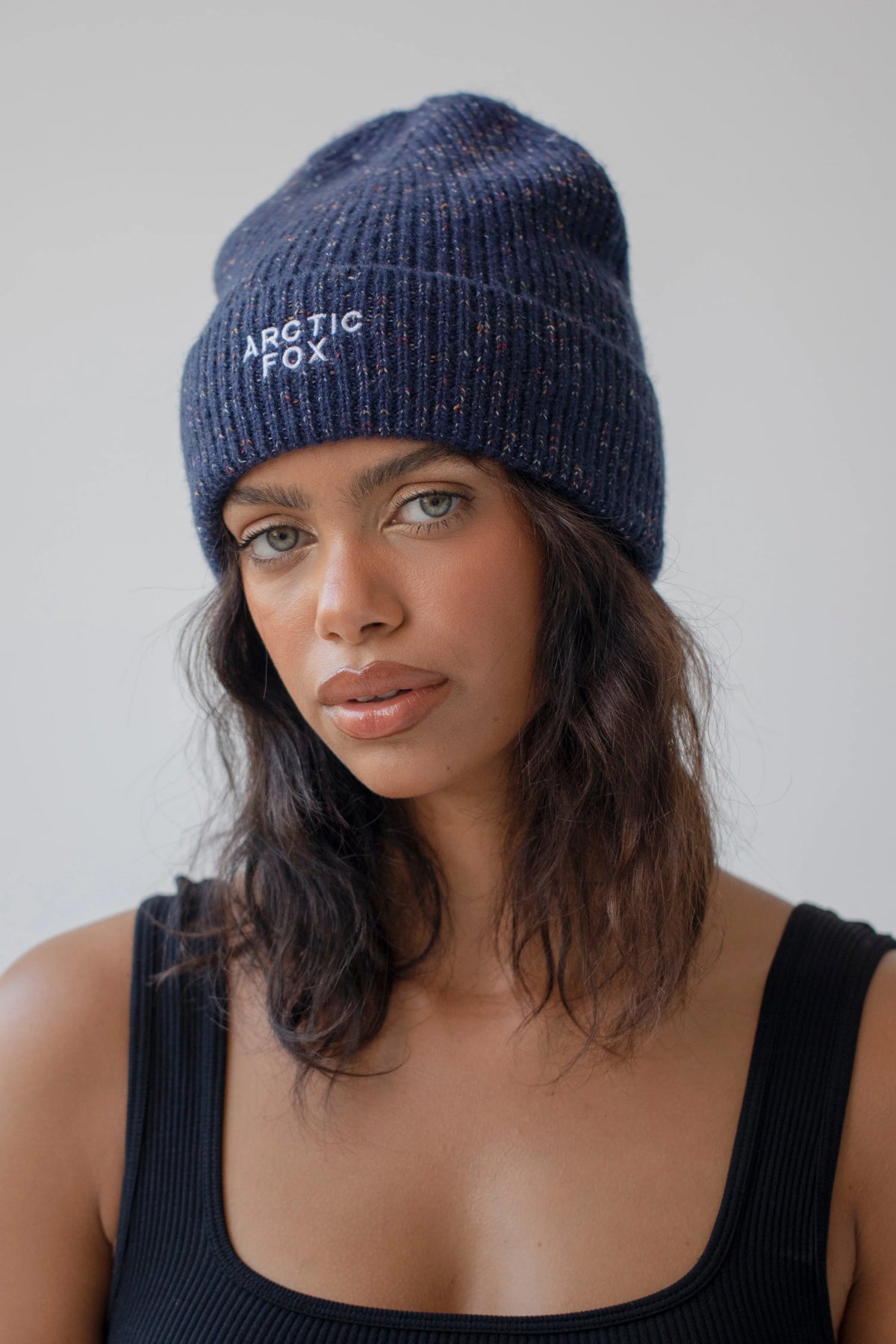 The Embroidered Beanie - Navy