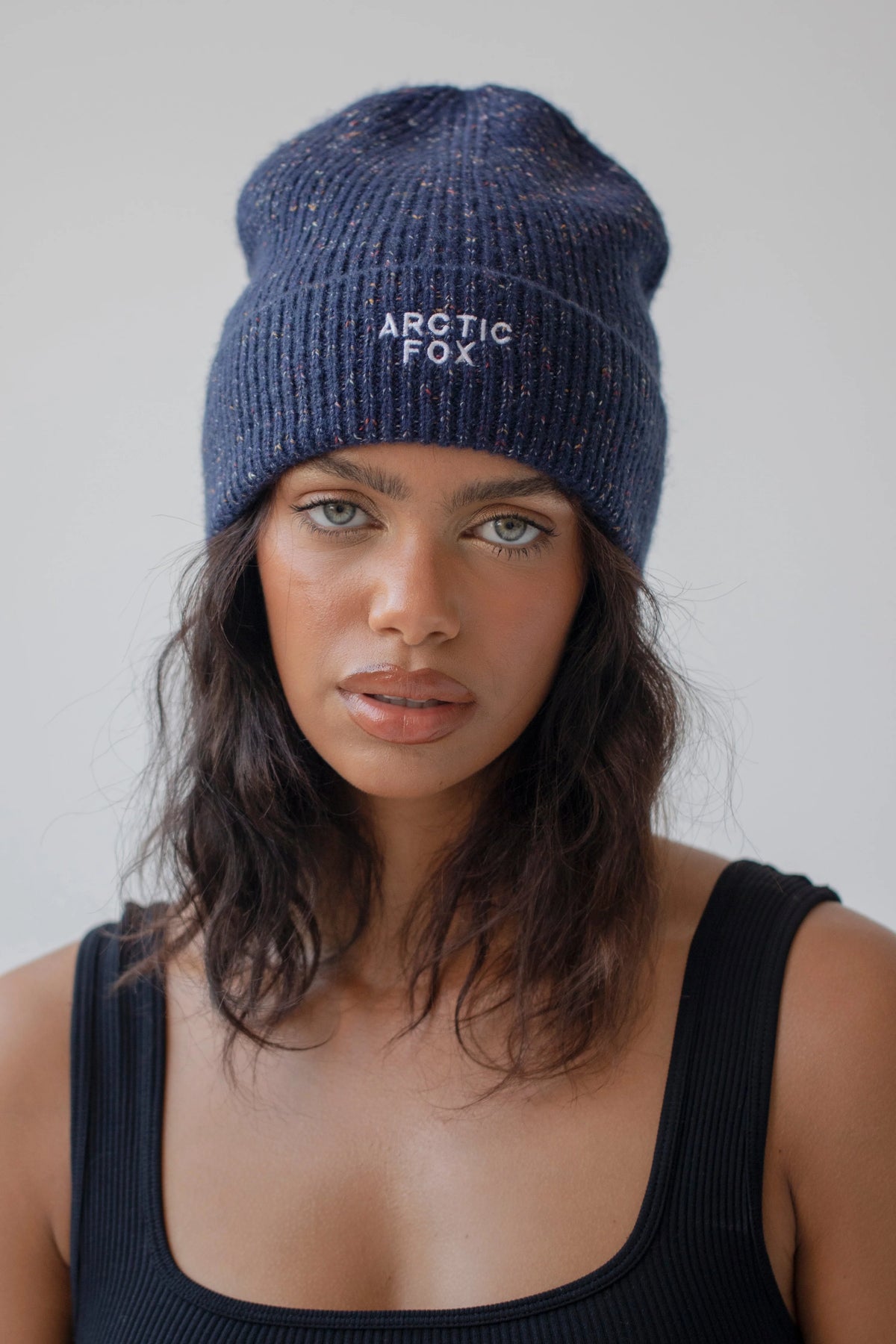 The Embroidered Beanie - Navy