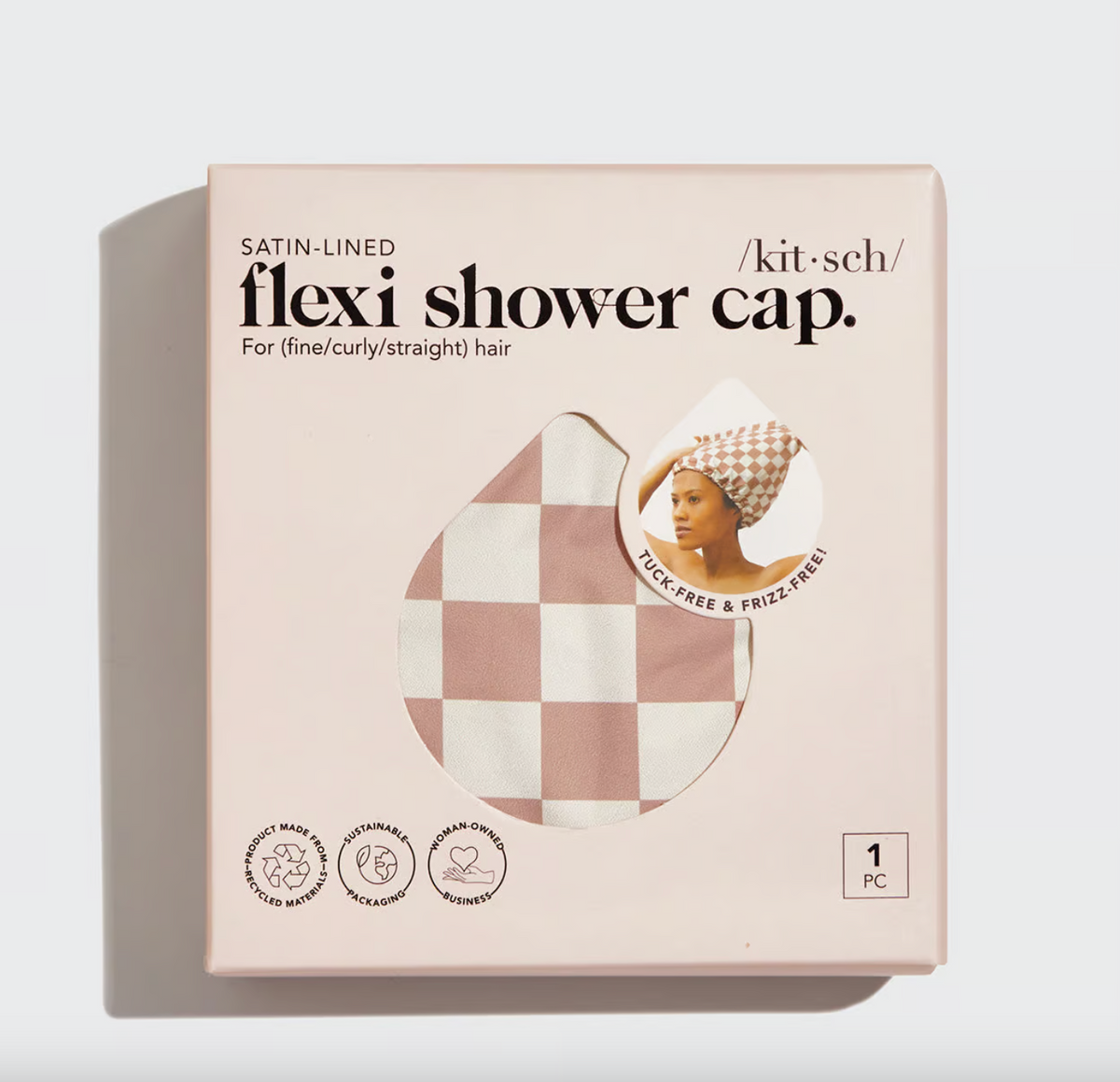 Satín Lined Flexi Shower Cap