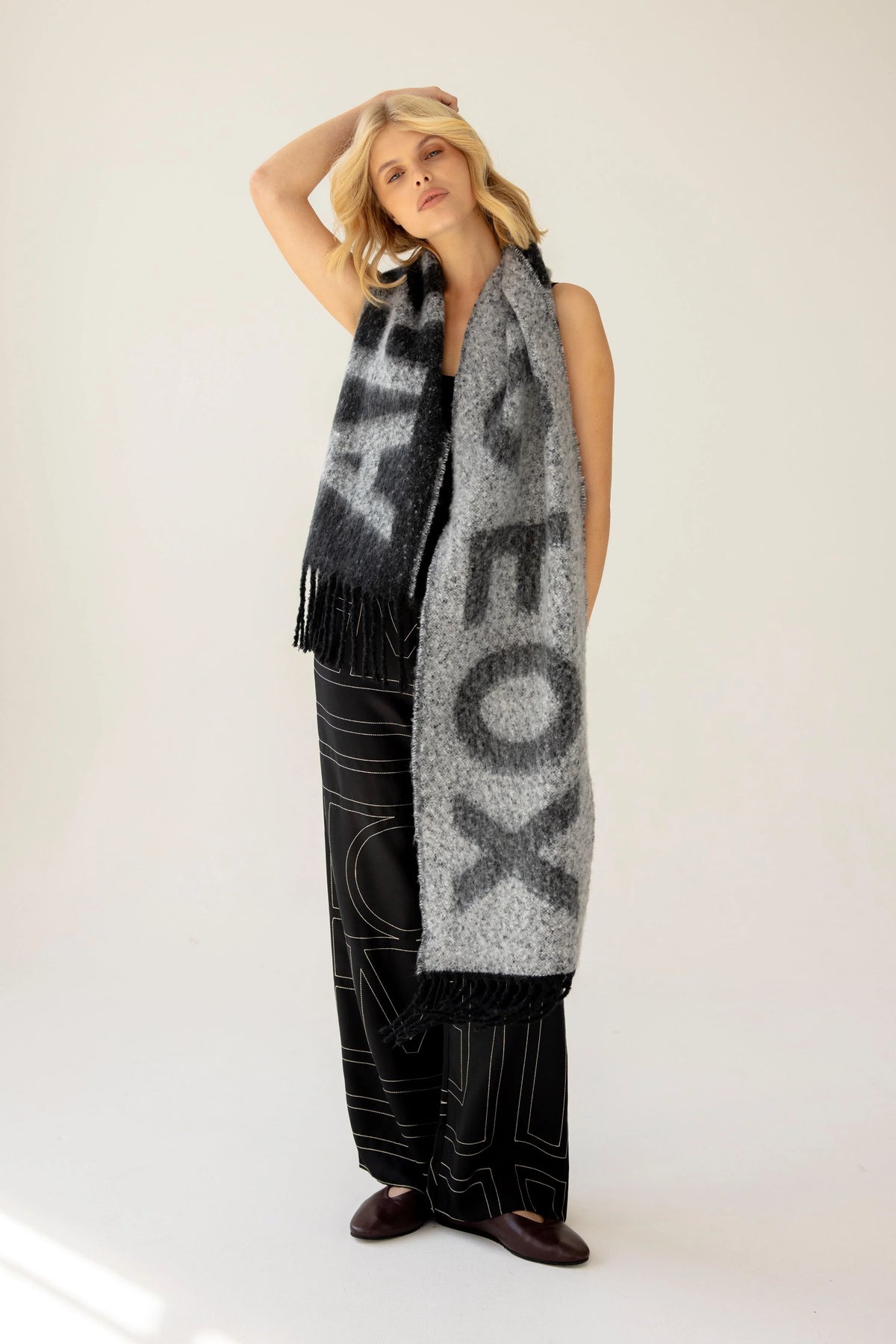 The Logo Scarf - Monochrome