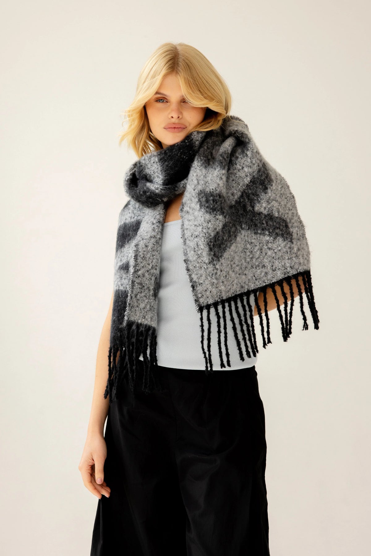 The Logo Scarf - Monochrome