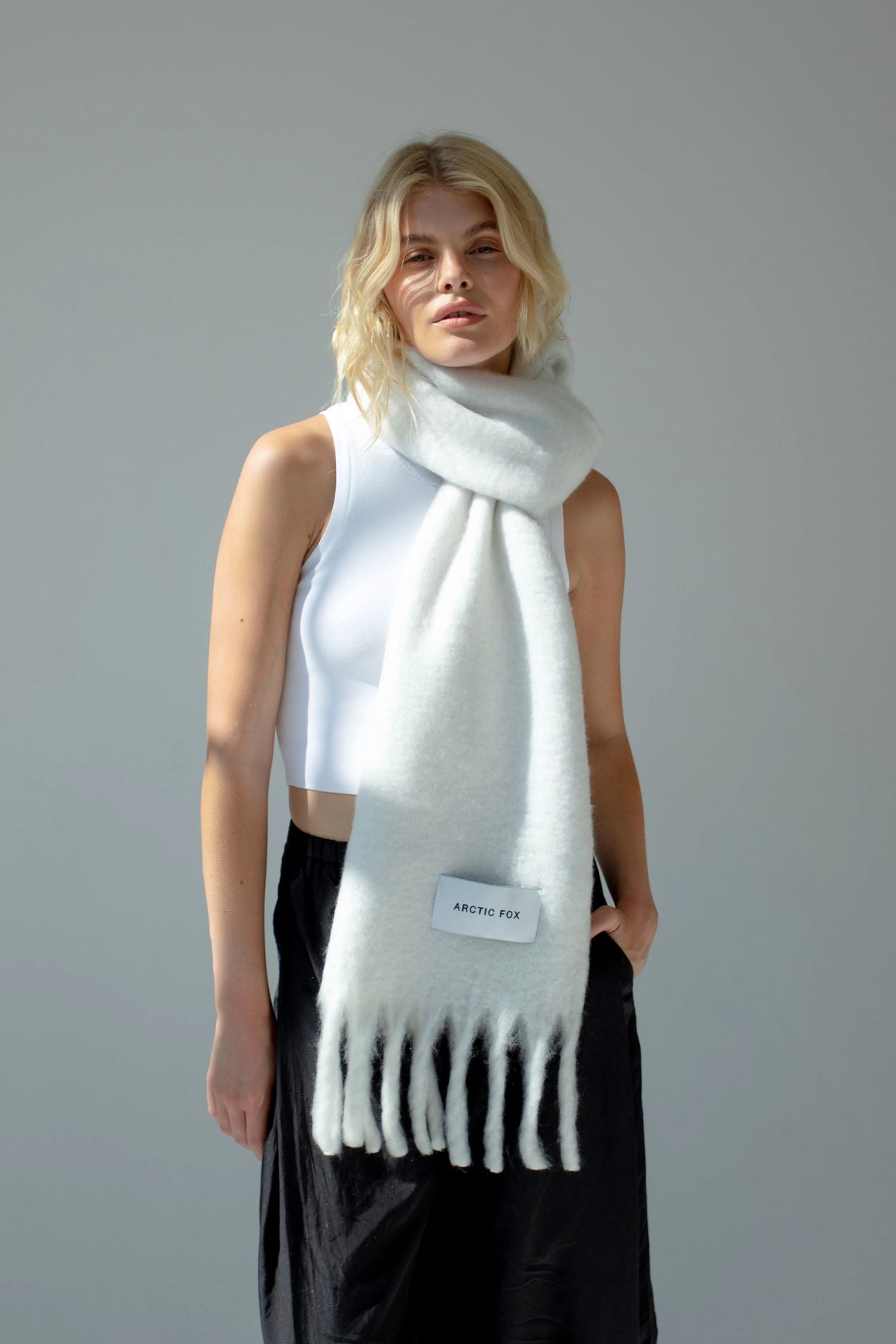 The Stockholm Scarf - Polar White