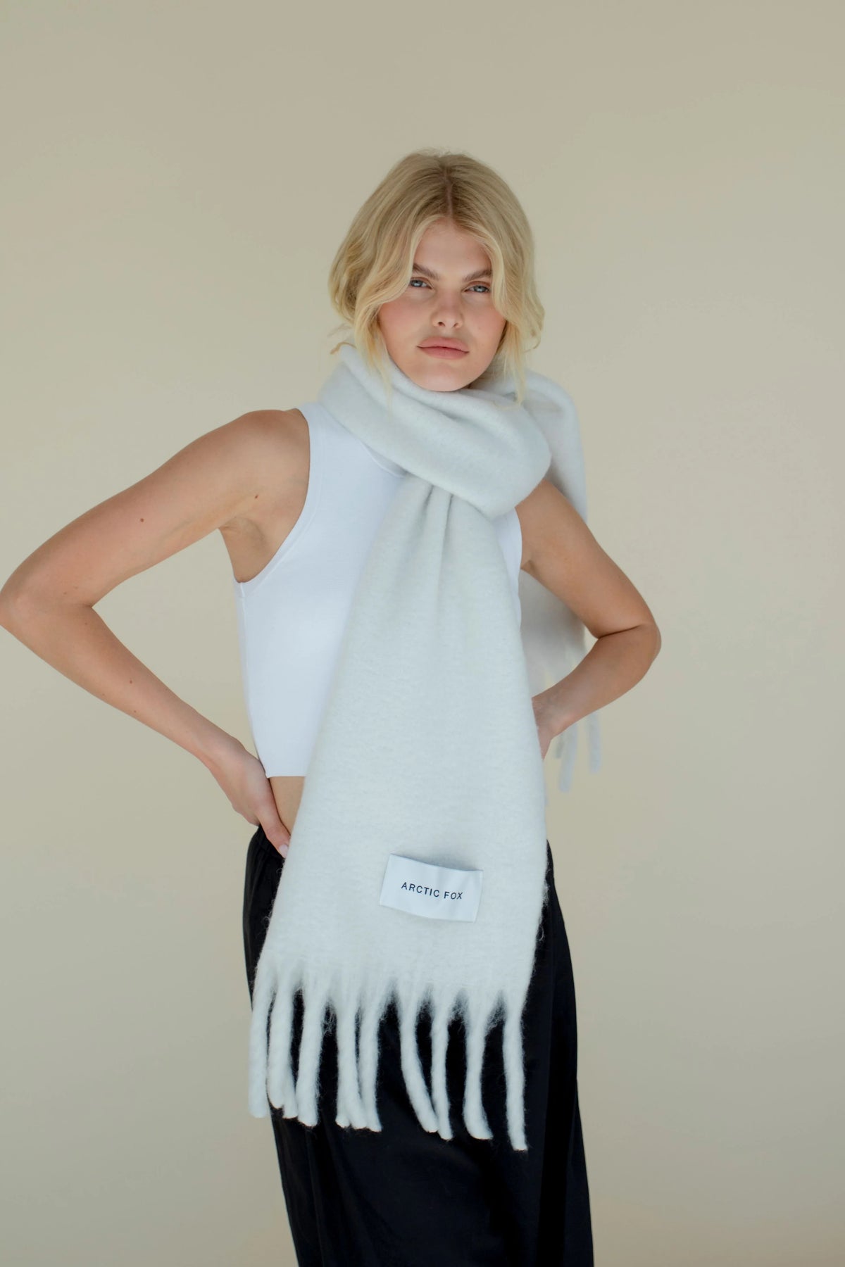 The Stockholm Scarf - Polar White