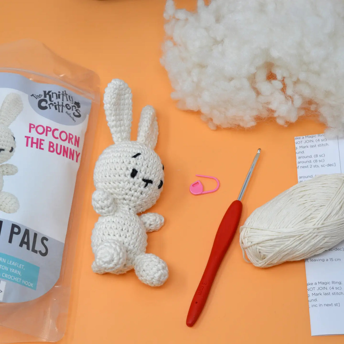 Crochet Kit - Popcorn the Bunny